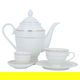 طقم سفرة بورسلان السيف غاليري، 65 قطعة - أبيض ذهبي product image 2