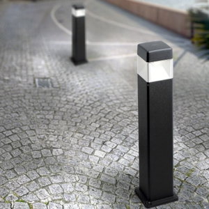 Plastic garden post made of durable resin, GX53 bulb base, 80 x 17.5 cm - Black product image