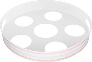 طقم صحون تقديم ميلامين الأصايل، 7 قطع - أبيض product image 3