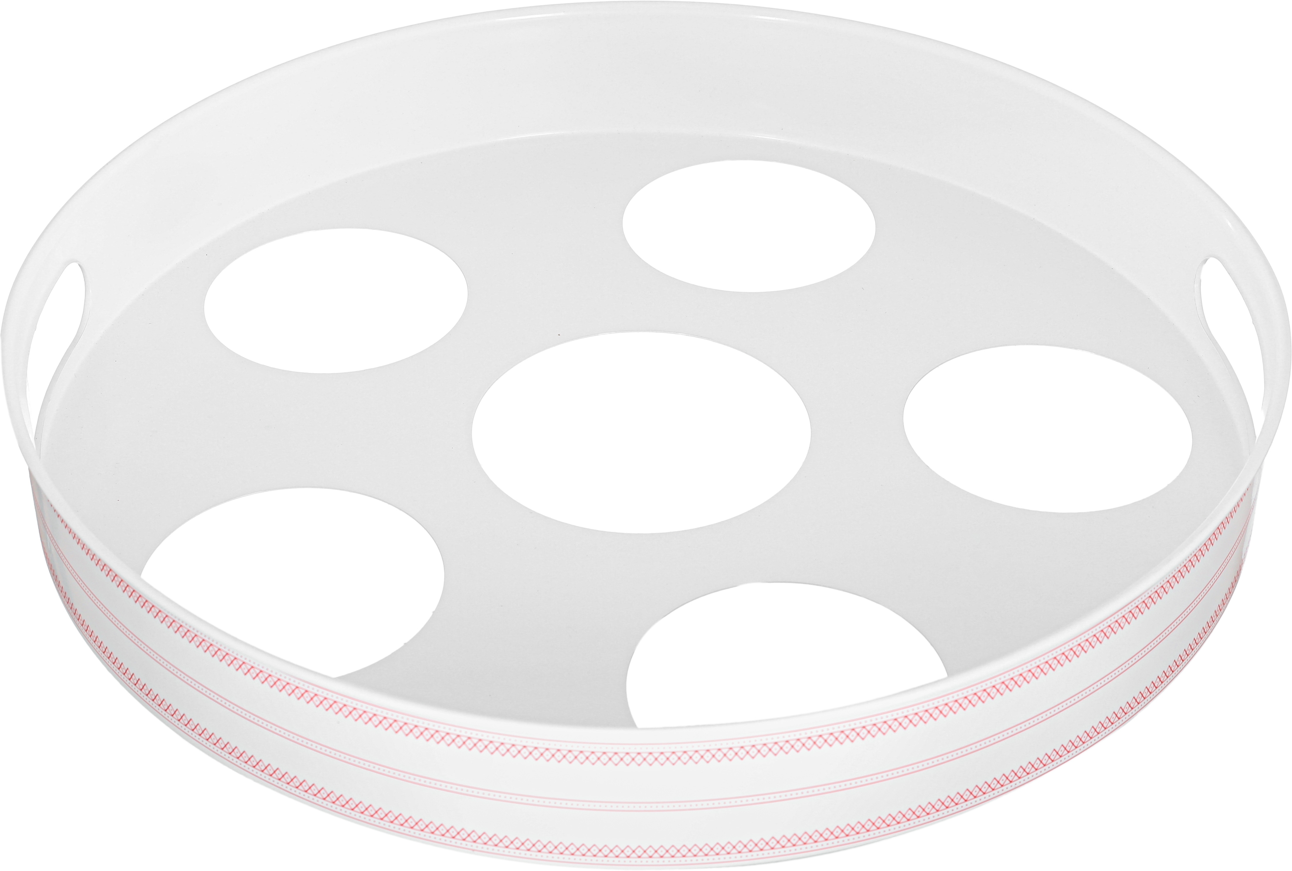 Al Asayel Melamine Serving Plates Set, 7 Pieces - White product image 3