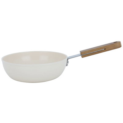 Tornado Ceramic Frying Pan, 20 cm, Wooden Handle, Deep - Beige product image 3