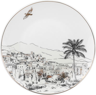 Alsaif Gallery Porcelain Cake Serving Set, 9 Pieces - White Gold product image 4