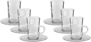 طقم بيالات زجاج مع صحون السيف غاليري، 12 قطعة، 100 مل - شفاف product image