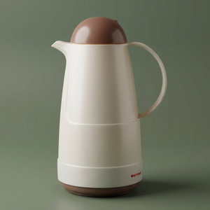 Rotpont 210 Thermos, 1 Liter, Glass Inner Container, Plastic Outer Body - Off-White Brown product image
