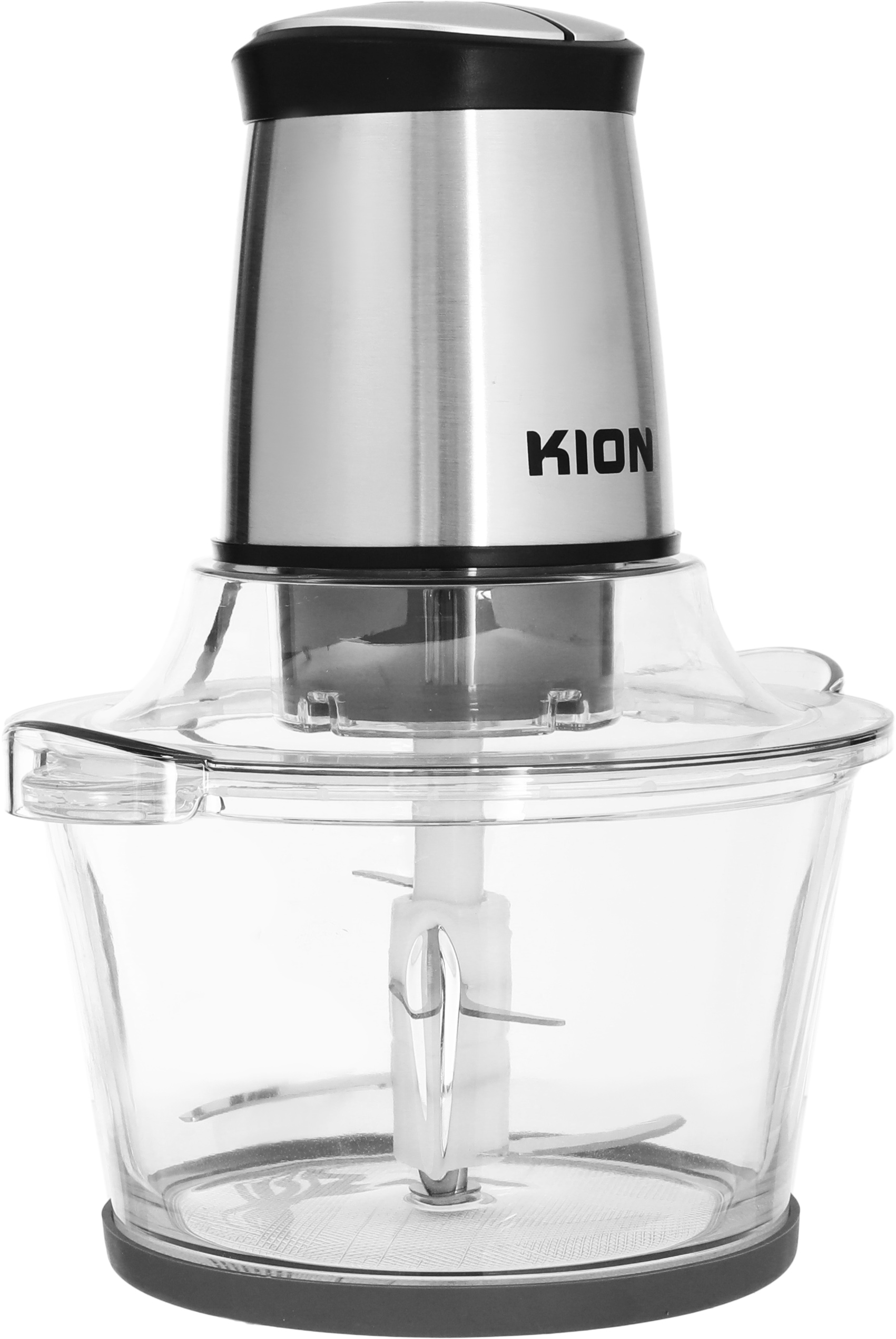 Kion KHR/5005 Glass Food Chopper, 400 Watt, 1.5 Liter, 2 Speeds, Steel Blades - Silver product image 2