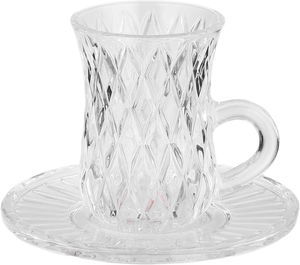 طقم بيالات زجاج السيف غاليري، 12 سم، صحون، 12 قطعة - شفاف product image 2