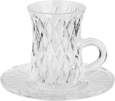 طقم بيالات زجاج السيف غاليري، 12 سم، صحون، 12 قطعة - شفاف product image 2