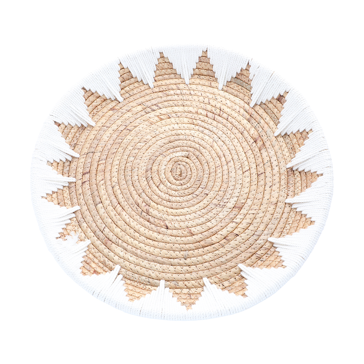 Al Saif Gallery wicker Serving tray, 42 x 5 cm - beige white product image 2