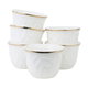 Al Saif Gallery porcelain Arabic coffee cups set, wooded, with golden calligraphy, 12 pieces - white product image 2