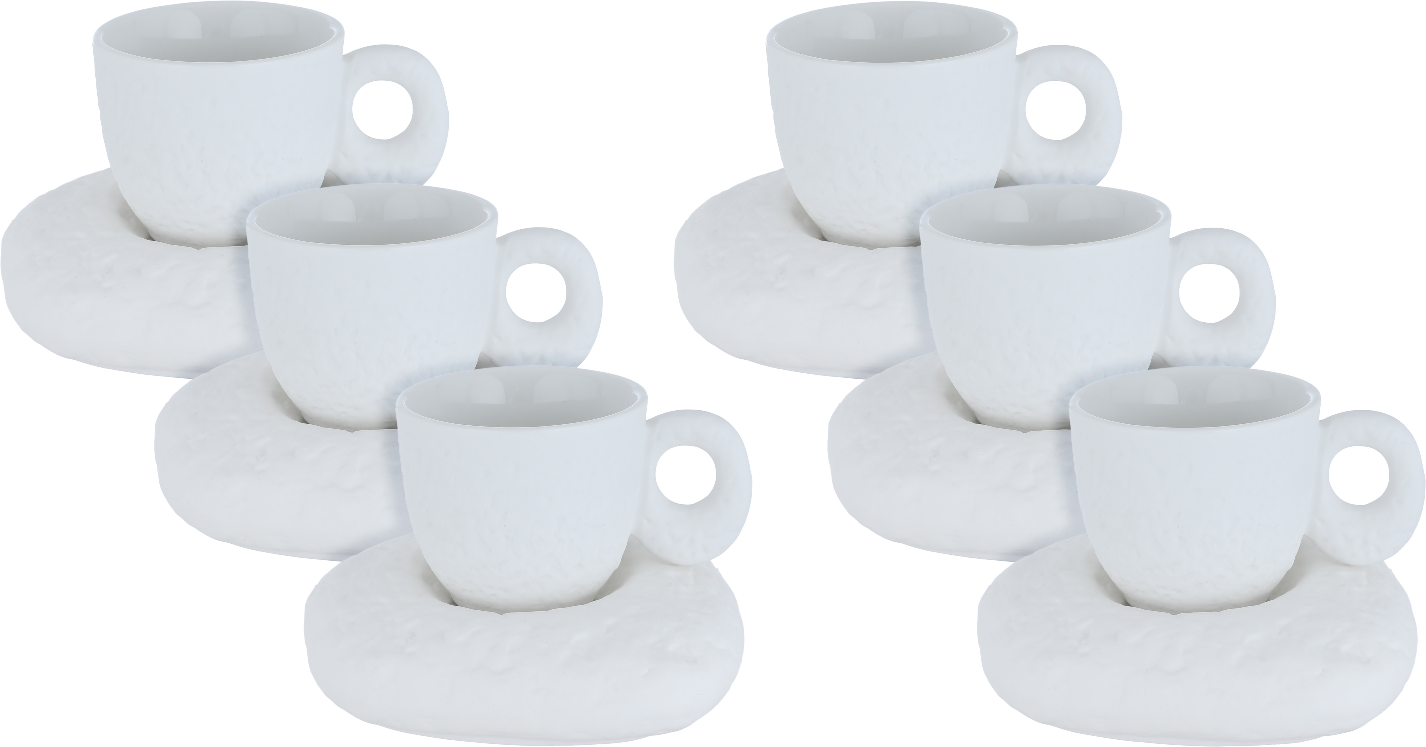 Al Saif Gallery Porcelain Coffee Cups Set, 12 Pieces - White product image