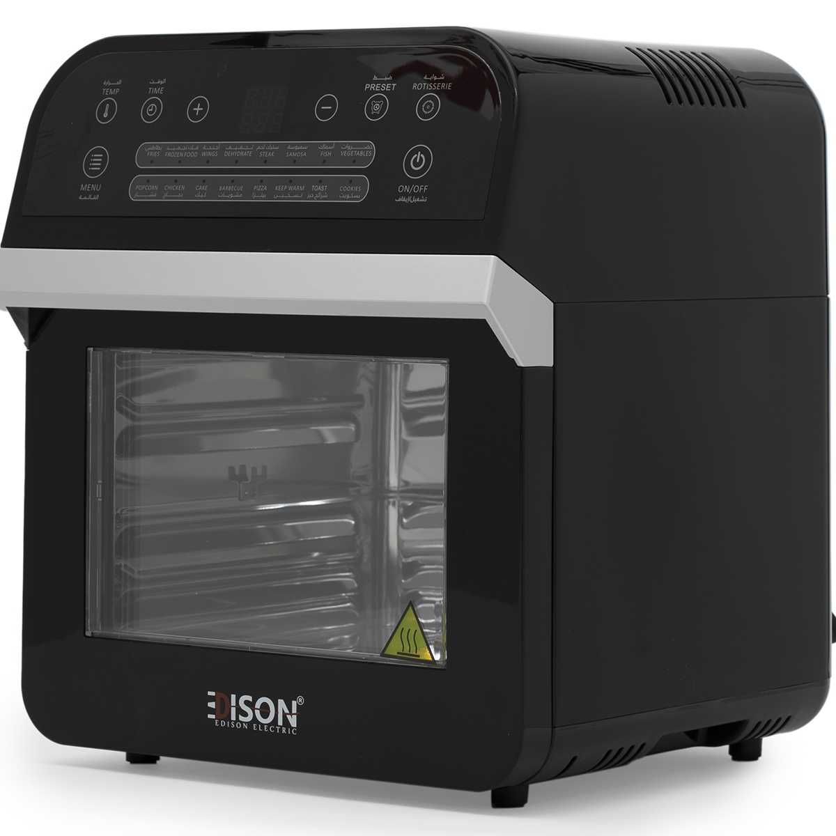 Edison AF510T/BK Steel Air Fryer, 1600 Watt, 12 Liter, 16 Functions - Black product image 3
