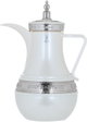 Al Saif Gallery Amal thermos set, 1/1 liter, 2 pieces, thermal glass inner shell, plastic outer shell - white product image 3