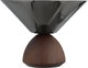 Stainless steel and wood serving stand, Al Saif Gallery, 16x16x12 cm - Glossy black brown product image 2