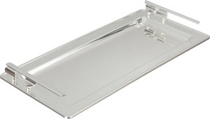 Al Saif Gallery Steel Serving Tray, 40x18.5x1.7 cm - Silver product image