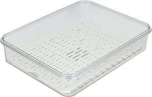 علبة تخزين أكريليك السيف غاليري، 30x24x7 سم، رف داخلي، مستطيل - شفاف product image