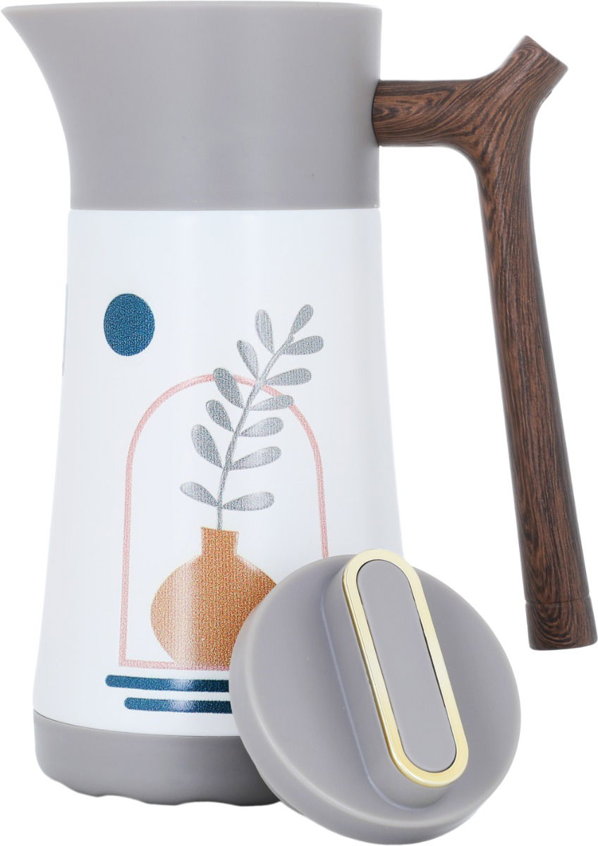 Al Saif Gallery thermos, 0.35 liters, steel inner container, steel outer shell - white grey product image 3