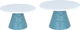 Al Saif Gallery plastic serving stand, 25 x 25 x 14 cm, round, base - blue white product image 1