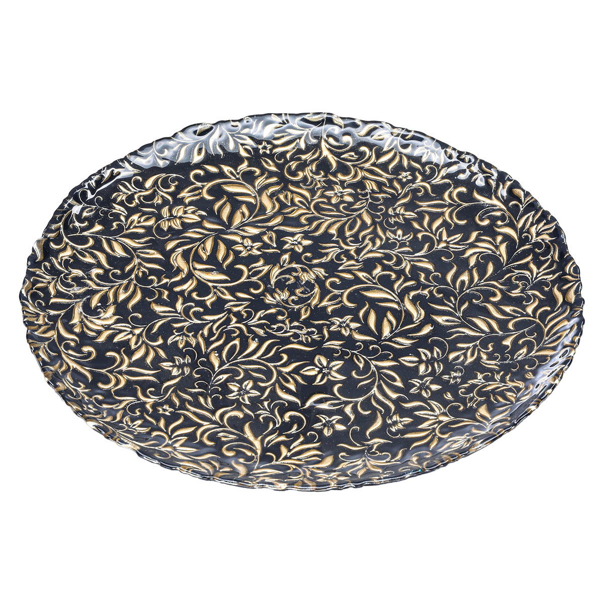 Al Saif Gallery Glass Serving Plate, 28X28X2 Cm - Black product image 2