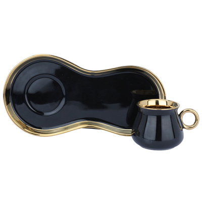 طقم فناجين قهوة تركي السيف غاليري، 12 قطعة - أسود product image 1