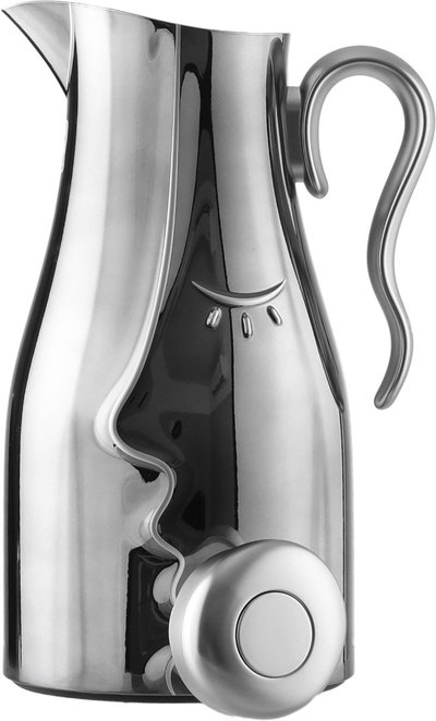 Al Saif Gallery Hawaa Thermos Set, 0.7/1 Liter, 2 Pieces, Inner Glass Case, Outer Plastic Body - Silver Black product image 3