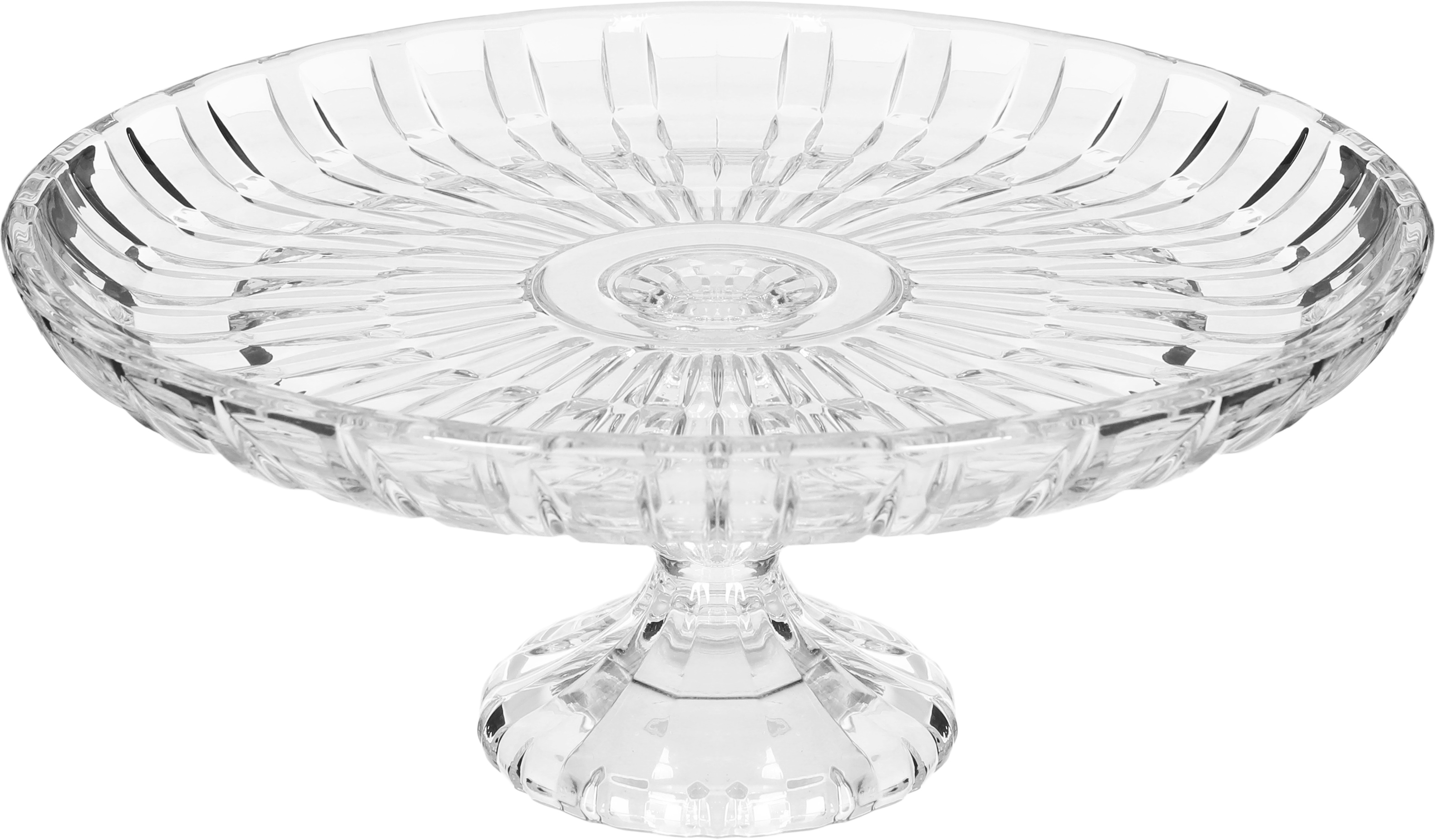 Crystal Serving Plate 2 Al Saif Plus, 30 x 30 x 22 cm - Clear product image 1