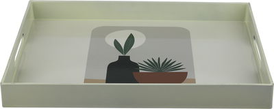 Al Saif Gallery Plastic Serving Tray, 48X35.5X4 Cm, Vase Pattern - Off White product image 1