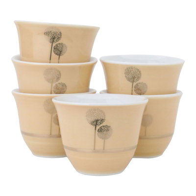 طقم فناجين قهوة السيف غاليري، بورسلان، 12 قطعة - بيج product image 2