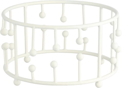 وعاء تقديم ستانلس استيل السيف غاليري، 16x16x9.5 سم، دائري، قاعدة أبيض - فضي product image 2
