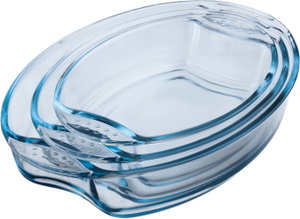 MIROLEX Glass Oven Tray Set, 3 Pieces - Clear product image 2
