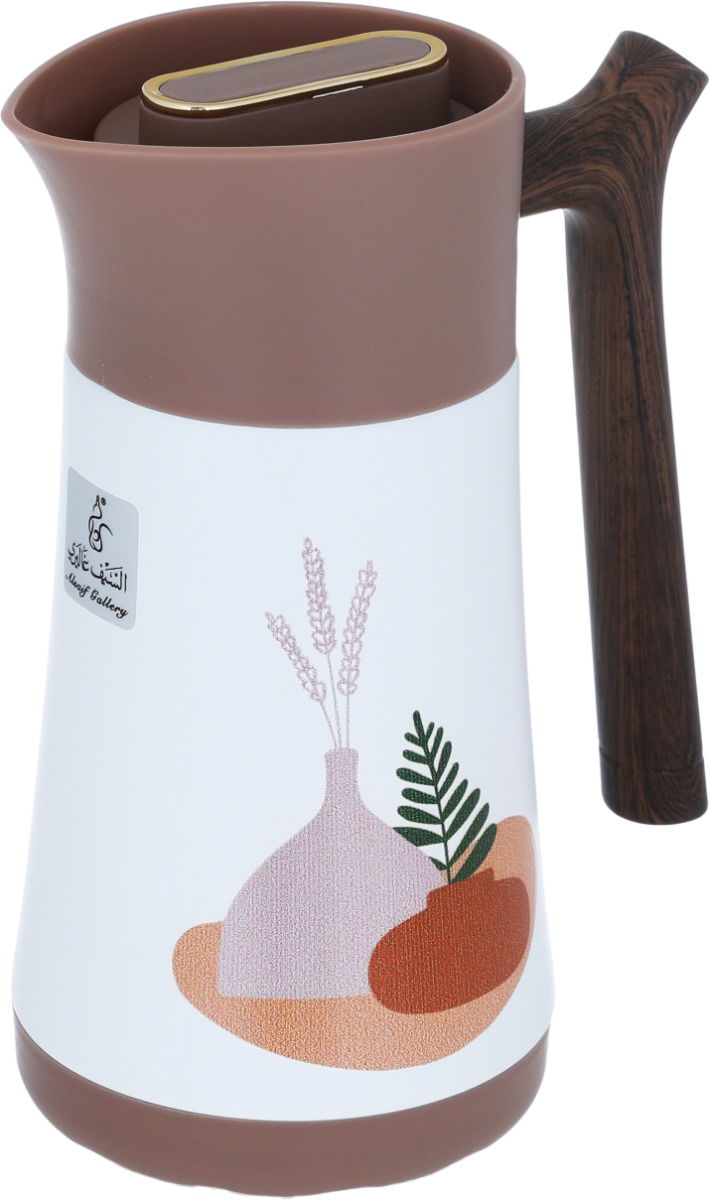 Al Saif Gallery thermos, 0.35 litres, steel inner shell, steel outer shell - white and pink product image 2