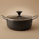 Al Saif Gallery Granite Pot with Lid, 14 cm - Black White product image 1