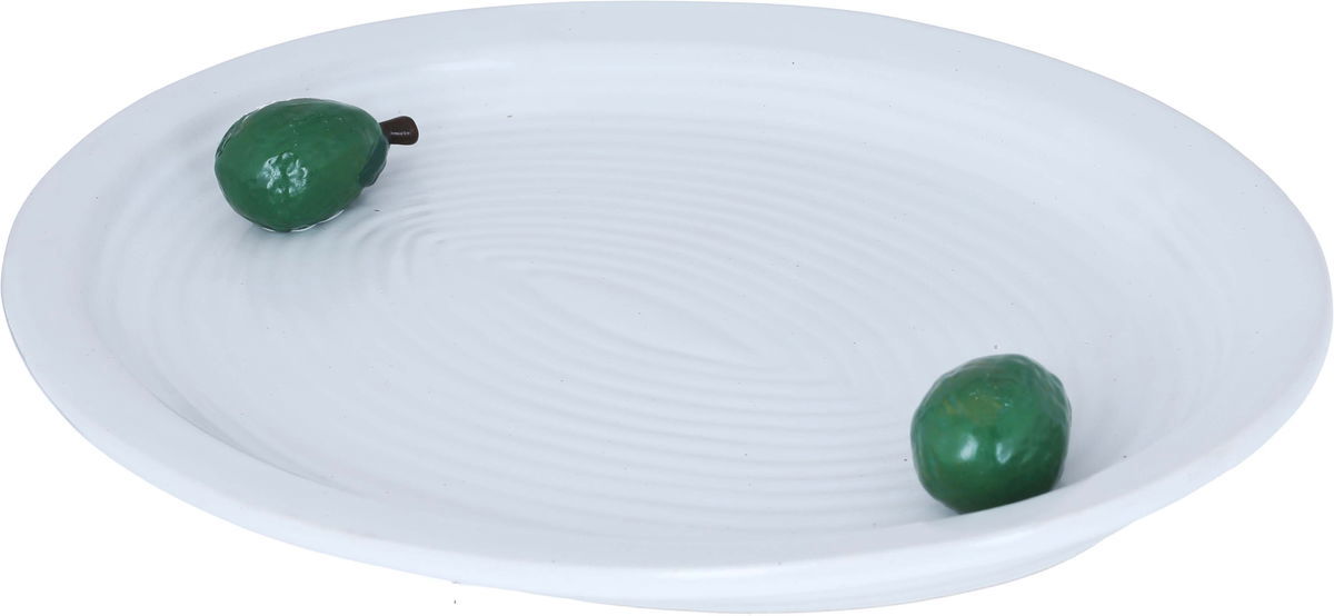 Al Saif Gallery Porcelain Serving Plate, 35.9 x 25.7 x 4.1 cm, Round - White product image