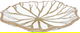 صحن حلا زجاج السيف غاليري، 20×20×3 سم، دائري، نقش ذهبي، صغير - شفاف product image 2