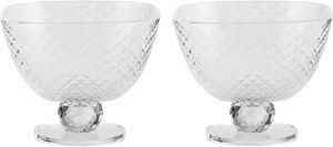 طقم زبدية زجاج السيف غاليري، 10x10x8 سم - شفاف رمادي product image