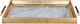 Tofaria Al Saif Gallery glass, 30 x 47 cm, rectangle, gray and gold marble pattern, handle - gold product image 1