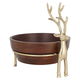 Al Saif Gallery wooden serving bowl, circular, with a gold-brown base product image 1