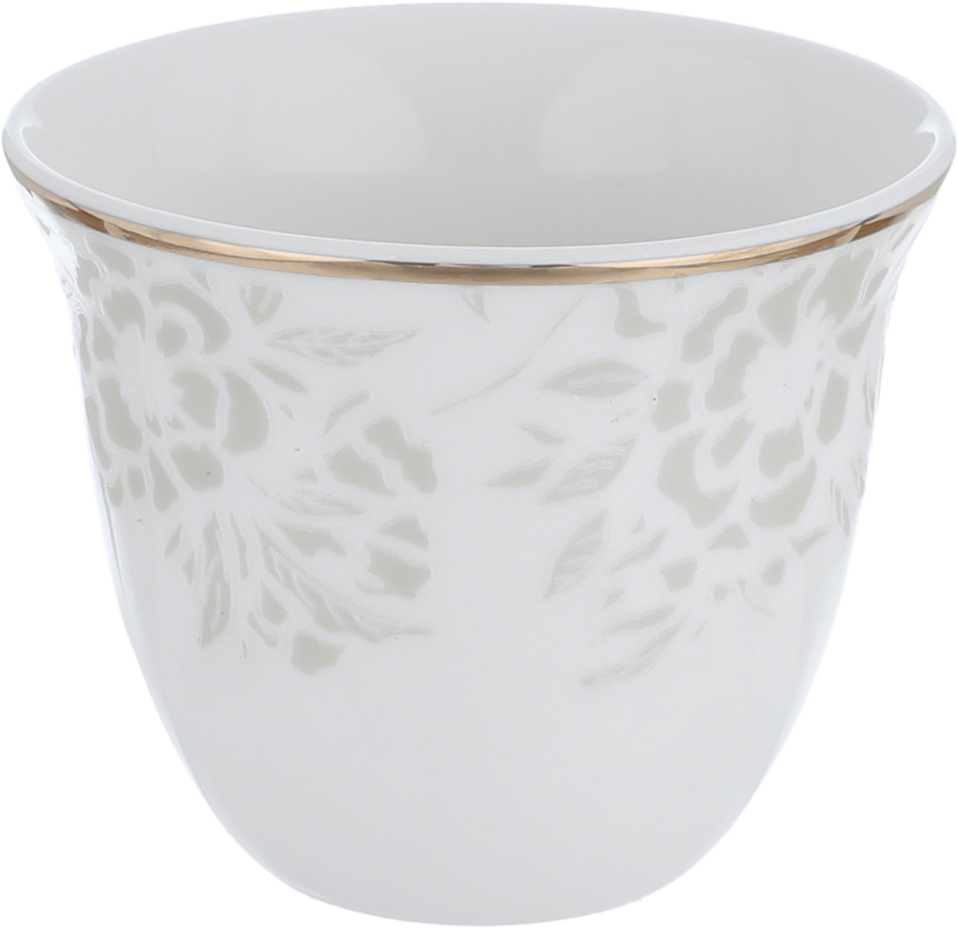 Al Saif Gallery Saudi Arabian Coffee Cup Set, Porcelain, Saif Gallery, 100 ml, 12 Pieces - White product image 2