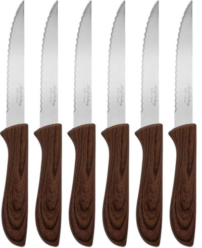 Al Saif Gallery steel serrated knife set, with handle, 6 pieces - brown product image 3