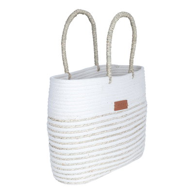 Al Saif Gallery wicker thermos bag, 50 x 33 cm - white beige product image 3