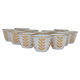 Al Saif Gallery Porcelain Arabic Coffee Cups Set, 12 Pieces, 90 ml, Golden Pattern - White product image 3