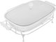 Wahj Al Masa Ceramic Heater, 12.5 Inch, Double Square, Base - Silver White product image 2