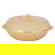 Al Saif Gallery steel date, 13 cm, circular, golden embossed, with lid - gold product image 1