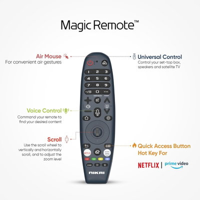 تلفزيون سمارت بدون اطار نيكاي، 98 بوصة، 4K، UHD، نظام ويب او اس، NIK100MEU4STN-A - اسود product image 5