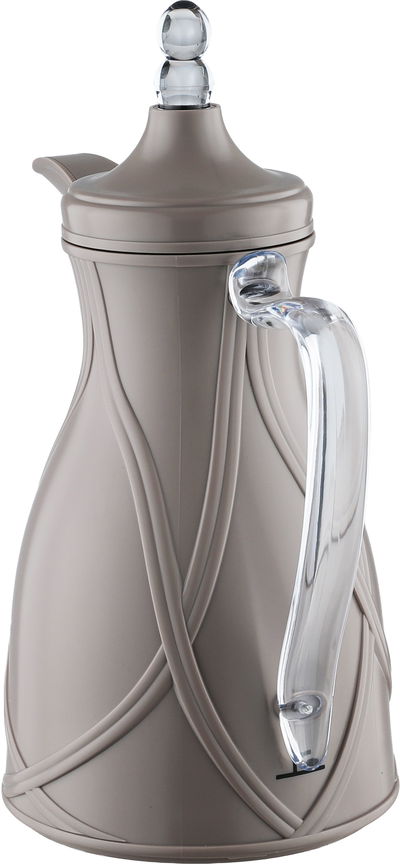 طقم ترامس طيف السيف غاليري، 0.7 / 1 لتر، 2 قطعة، خامة داخلية زجاج، يد شفاف، غطاء ضغاط - رمادي فاتح product image 3