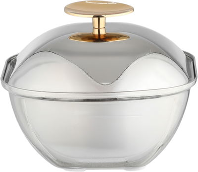 تمرية بغطاء ستانلس ستيل السيف غاليري، 10.8x10.8x8 سم، دائري - فضي ذهبي product image 1