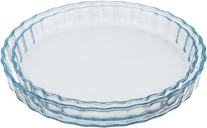 طقم صواني فرن زجاج ميروليكس، 2 قطع، دائري - شفاف product image 2