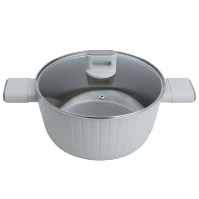 طقم قدور جرانيت روبوست، 9 قطع، بغطاء زجاج - بيج product image 3