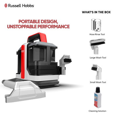 مكنسة كهربائية سبوت اواي راسل هوبز، 450 واط، 1080 مل، تعمل بطارية، W05 - احمر فضي product image 2