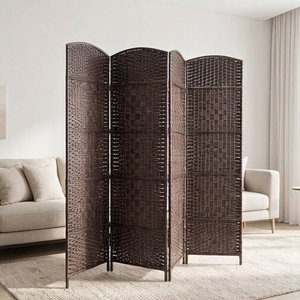 فاصل للغرف خشب الخيزران، 5×200×180 سم، 4 الواح - بني product image