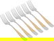 طقم شوك استيل السيف غاليري، منقوش، 6 قطع - فضي product image 1